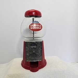 Retro Dubble Bubble Gumball Machine  9" Coin Bank Gum Candy Dispenser Works